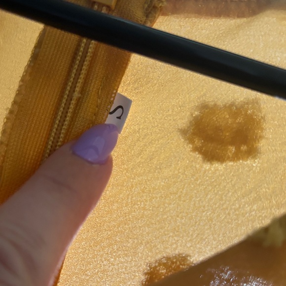 Yellow Polka Dot Sheer Dress or Lingerie Piece - Picture 2 of 5